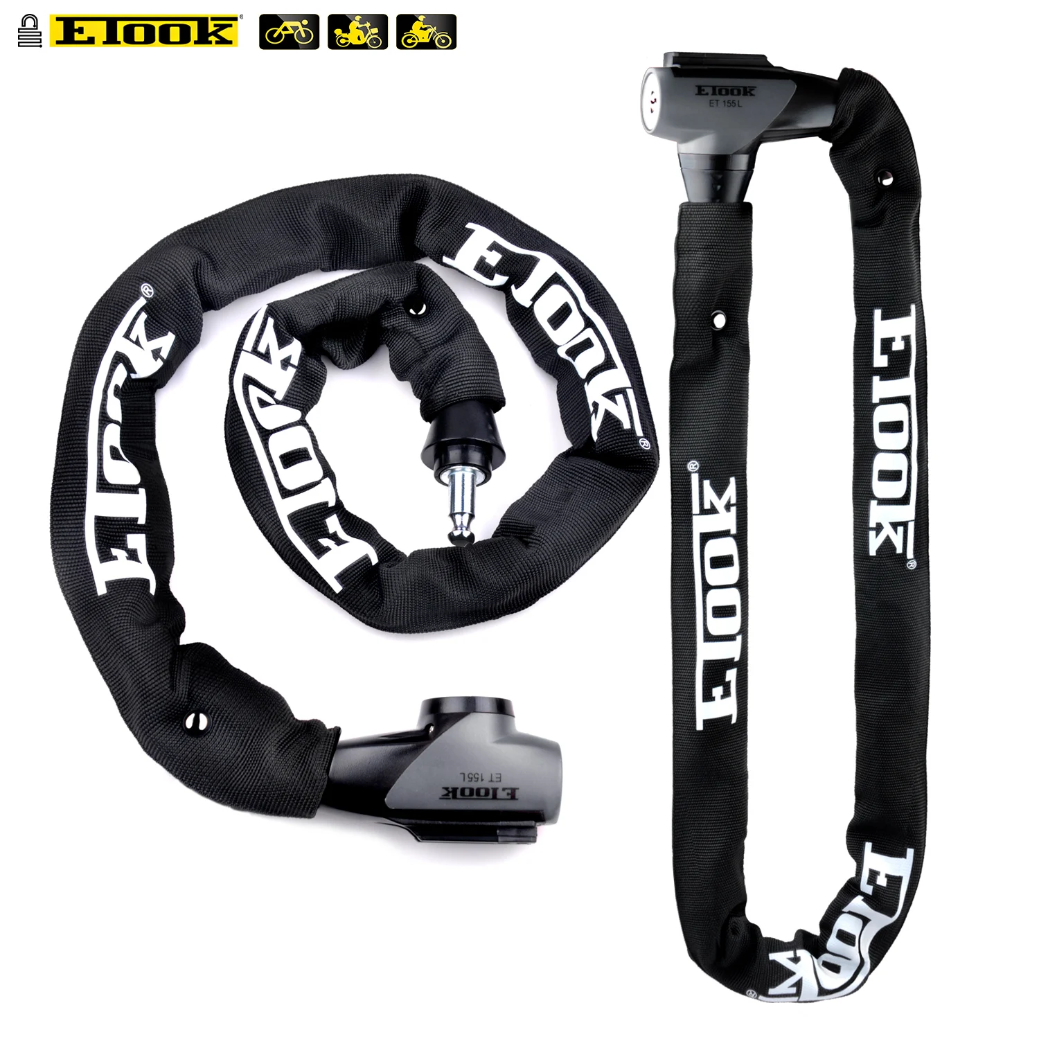 Bicycle Accessories Lock 8mm Thick Long Mountain Bike Chain Lock With