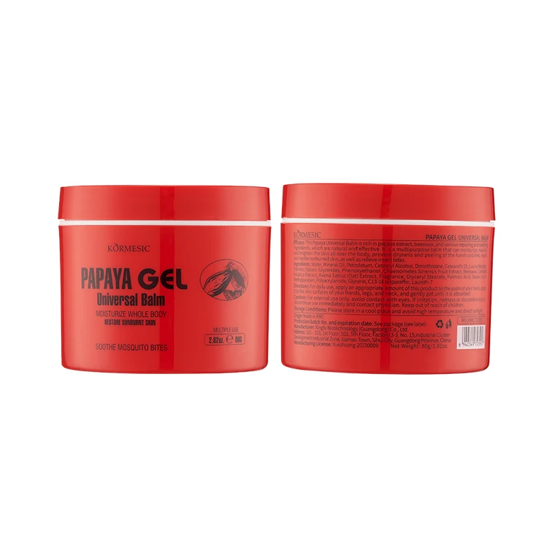KORMESIC Wholesale 80g RESTORE SUNBURNT SIIN SOOTHE MOSQUITO BITES Moisturizing Body Papaya Gel Universal Balm