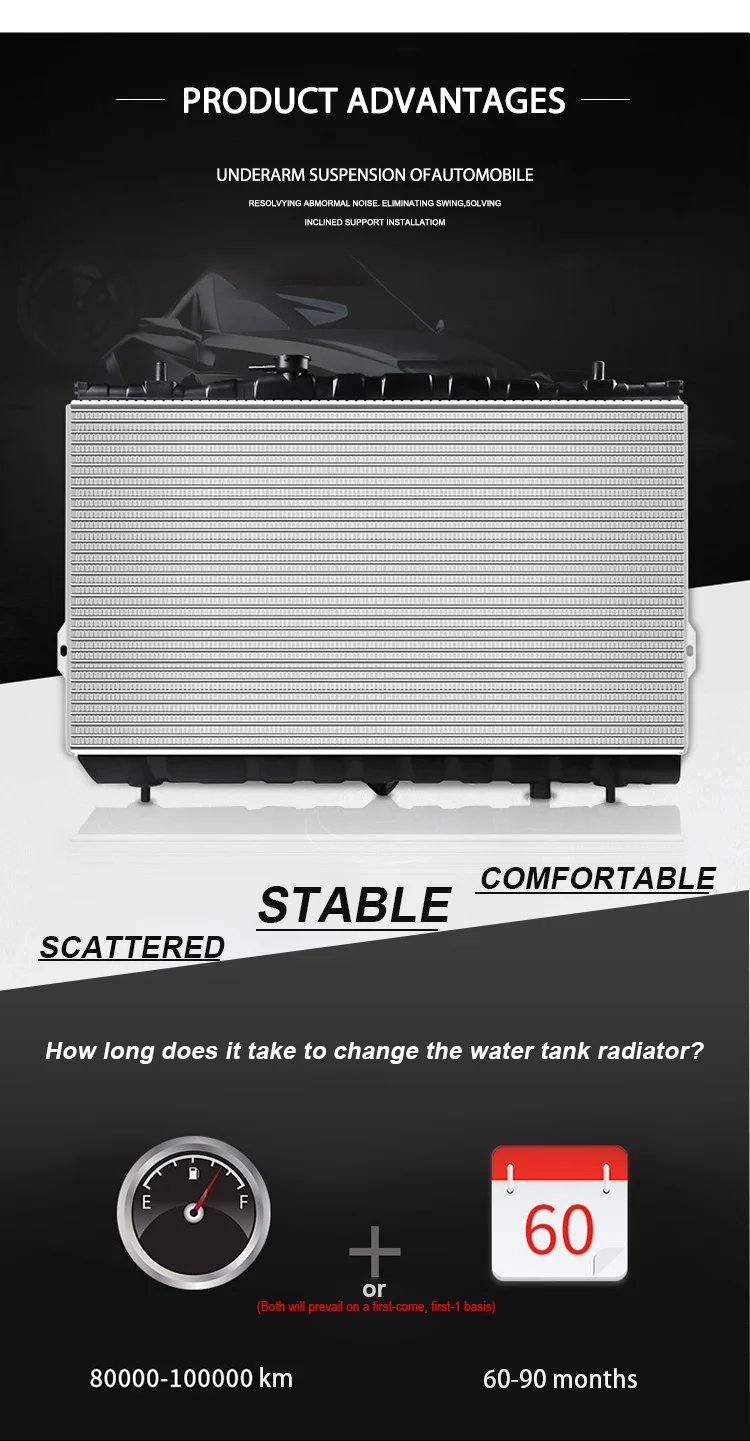 Auto Spare Parts Water Cooling System Oil Cooler Radiator Copper