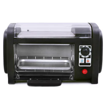 Elite Cuisine Hot Dog Roller / Toaster Oven, Black