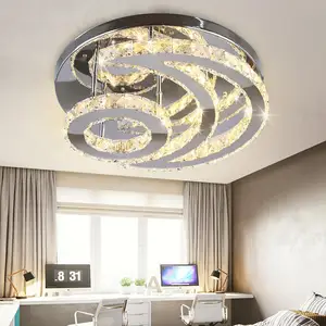 Zeal Lighting Sun Moon Surface Mounted Lamp Modern Warm White Simple Crystal Ceiling Light for Bedroom