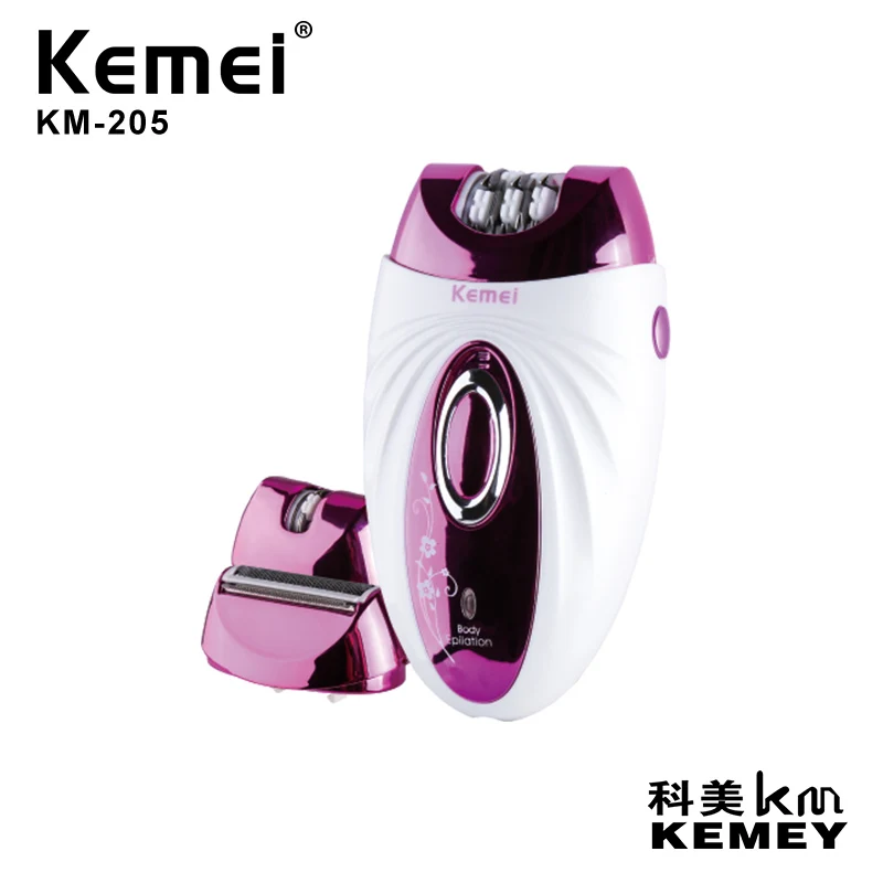 Эпилятор Kemei KM-205 Электрический для гладкого удаления волос для женщин, Многофункциональная Беспроводная Бритва для тела, лица, триммер