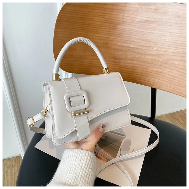 Women Office Lady Buckle Single Shoulder Bags Pu Leather Korean ...