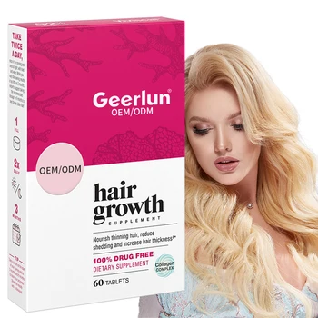 OEM Private Label Reduce Hair Loss Herbal Supplements Increase Thickness Hair Tablets Hair Growth Pills