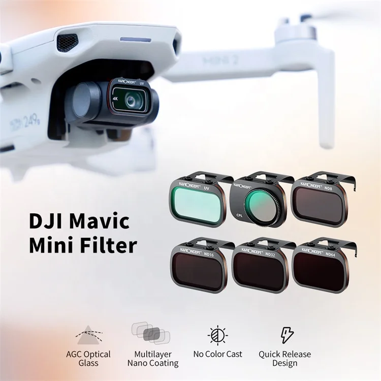 Drone ND Filter ND8 ND16 ND32 ND64 Ensemble De Filtres CPL 4 En 1 Pour Mini Drone 4K, Filtre En Verre Optique, Filtre D'objectif De Caméra De Drone