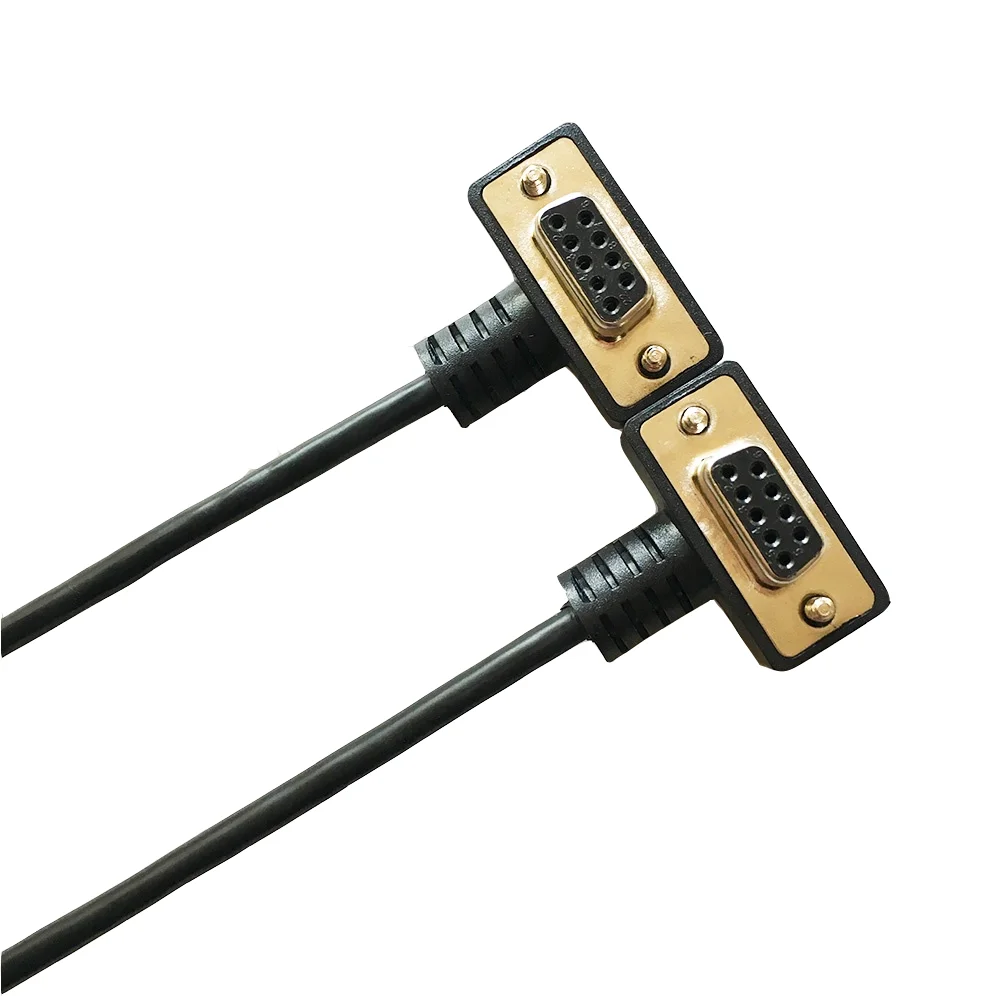 Db9 Cable Right Angle Double Elbow D-sub 9pin Female To Female Serial ...