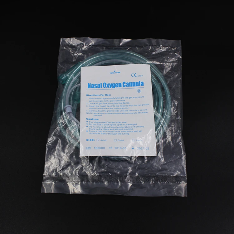High Quality ISO Certified Medical Grade PVC Oxygen Tubing Soft Polymer Cannula Nasal Oxygen Mask Breath Ozone Medical