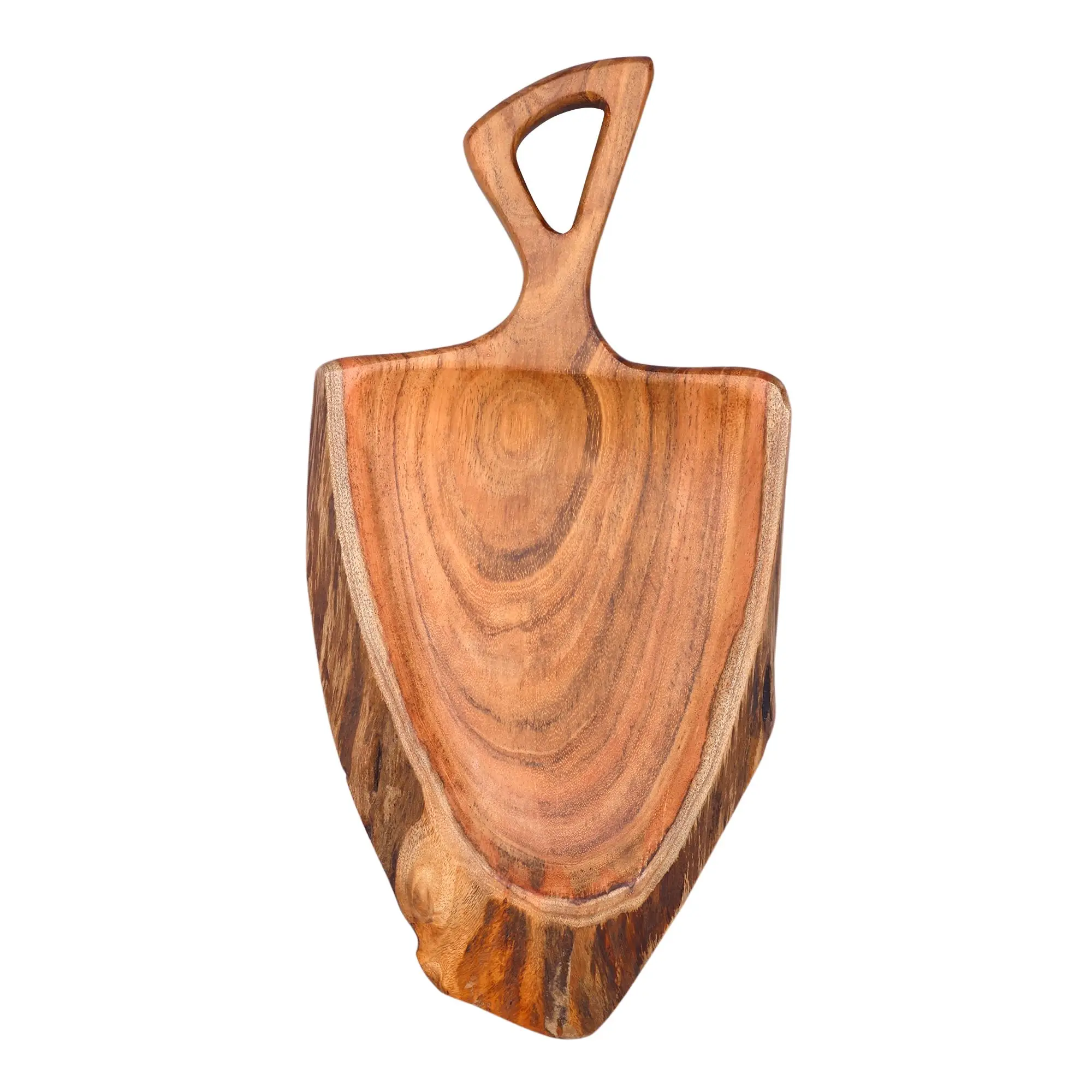 product charcuterie board with handle acacia wood live edge rustic wooden serving tray for cheese snacks farmhouse kitchen decor-3