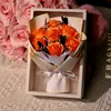 sette rose arancioni profonde