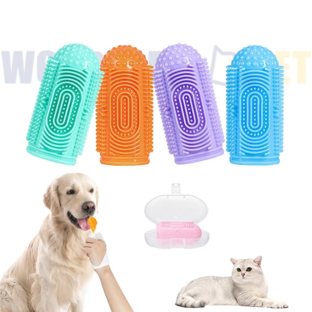 Wonderfulpet Reusable Silicone Pet Finger Toothbrush Eco Friendly Pet Cat Dog Teeth Cleaning Tools