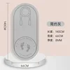 Simple gray skipping rope pad (140 x 66 x 8mm)