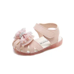 summer funny baby Bowknot sandals for 0-3years girls Toddler princess shoes