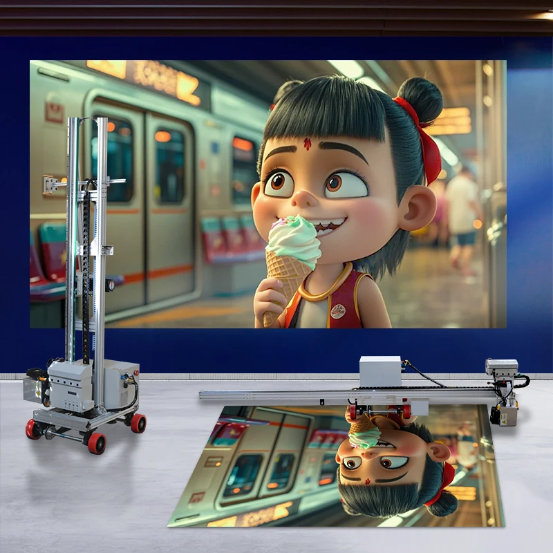 BYTCNC New Digital Wall Robot Smart Print 3 Meter  Wall Mural Painting Machine Automatic 3d Vertical Wall Graffiti Printer