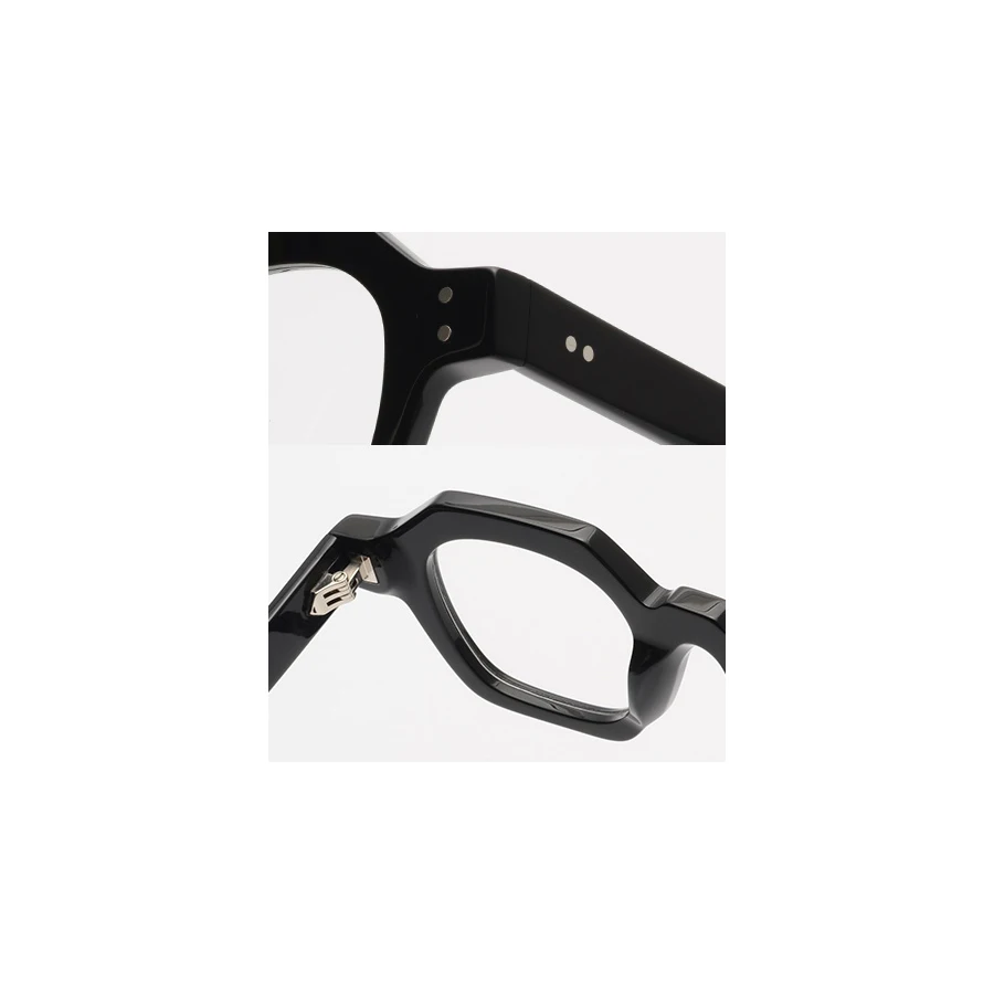 1396 Vintage Spectacles Leopard Print Transparent Color Irregular Frames Eyewear