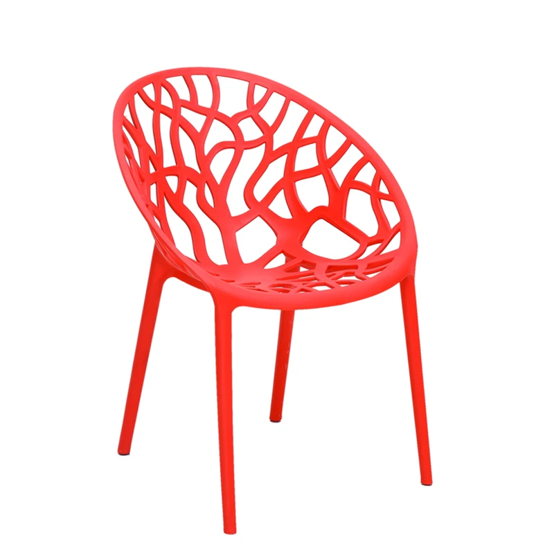 Garden Style Tree Backrest Friendly Branches Comfortable PP Seat Plastic Chair