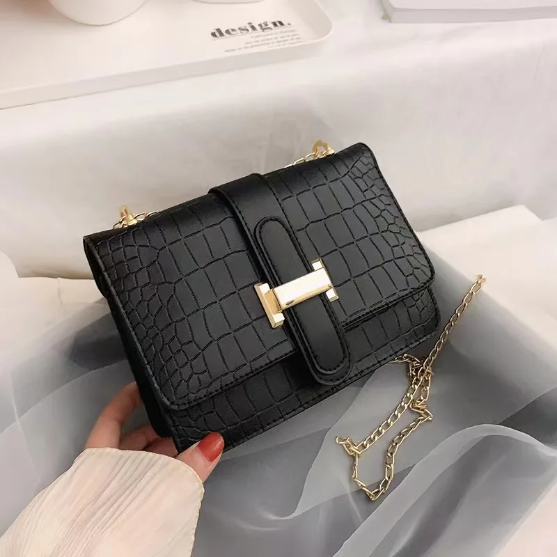 Shoulder Bag Stone Slung Summer New Embossed Solid Color Small Square ...