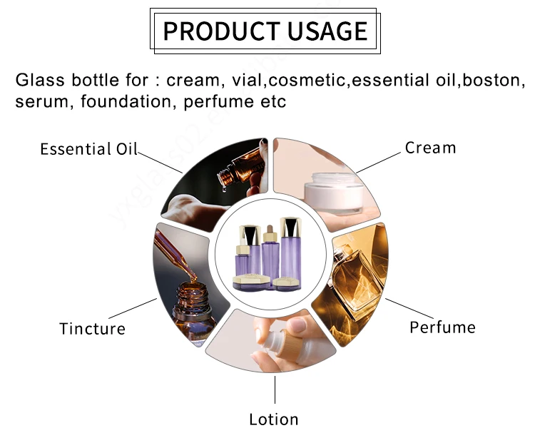 New arrival oval essential oil bottle frosted glass face oil serum packaging spray bottle cream jar glass set details