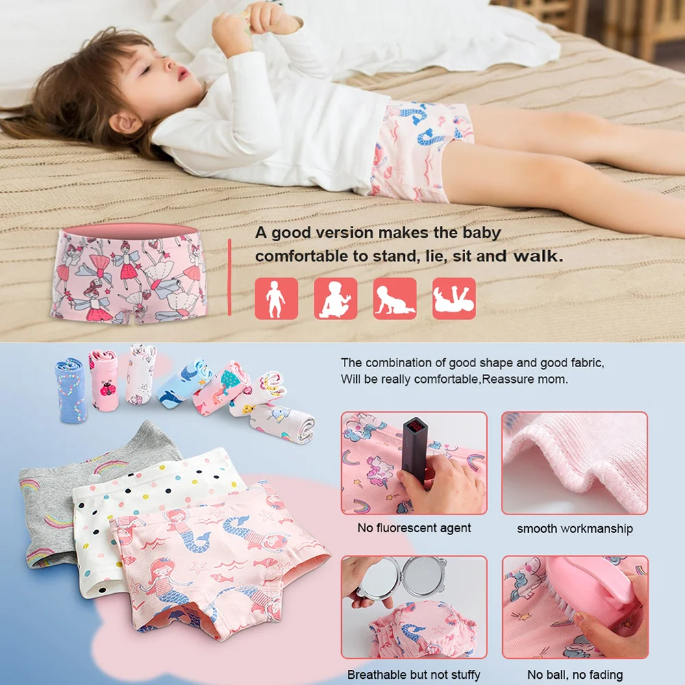 Оптовая продажа, Модное детское хлопковое нижнее белье для девочек