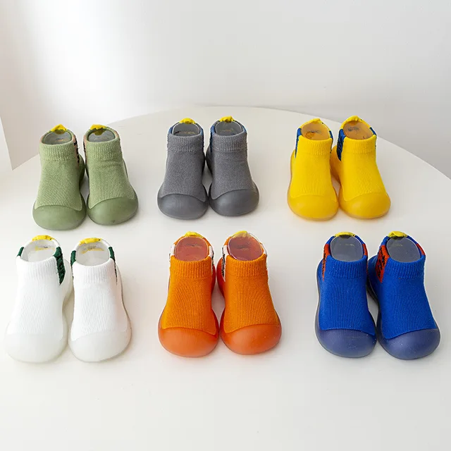 Wholesale Summer Baby Newborn Baby Shoes Non-slip Smile Face Soft Rubber Sole Toddler Indoor Socks Cartoon Floor Sock Shoes