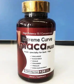 custom private label herbal supplement black Maca Root Capsules for strong man power and women butt hips enlargement