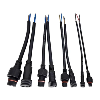 Gragic Electrical M12 pvc molded 2 pin male female waterproof cable connector ip67 led strip connectors