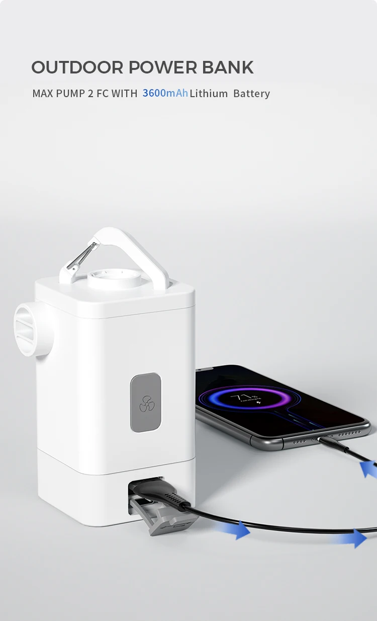 Accept Oem Max Pump 2 Plus Model Rechargeable Electric Air Pump For