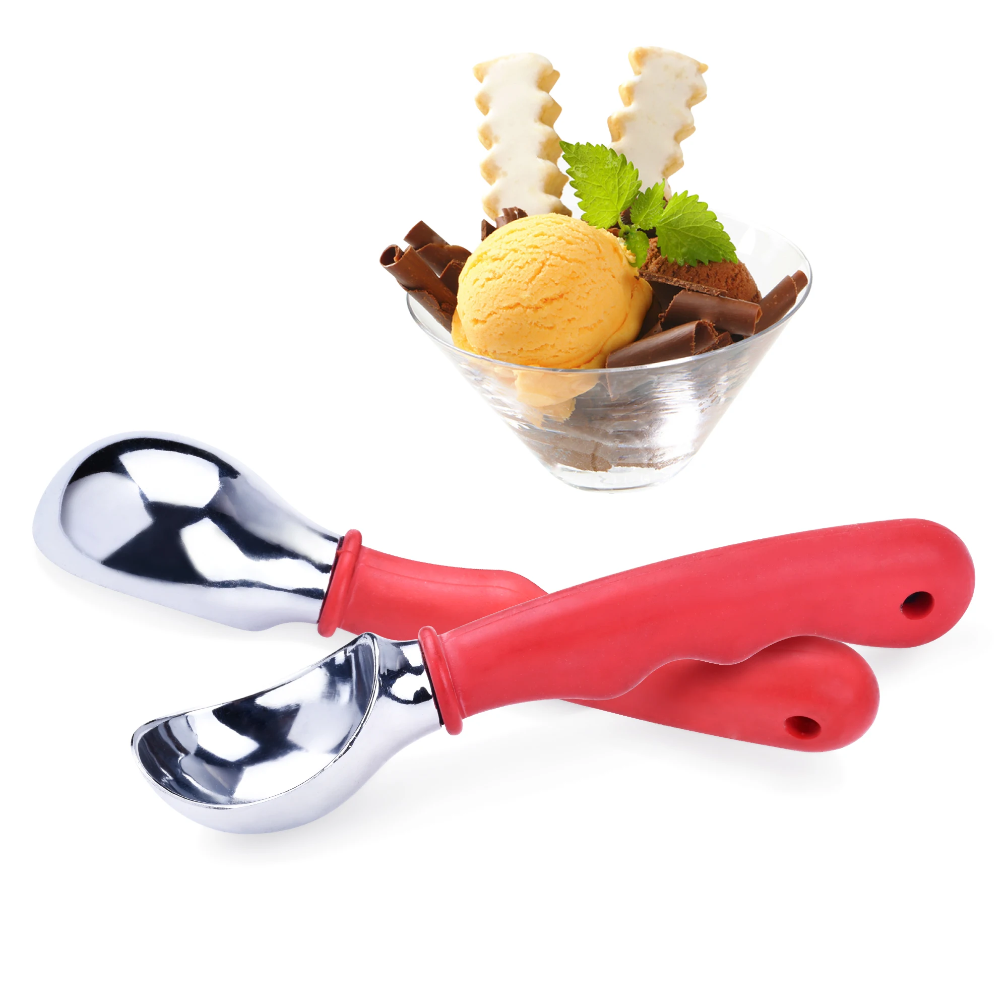 rubber soft handle ice cream scoop hot well new arrival ice