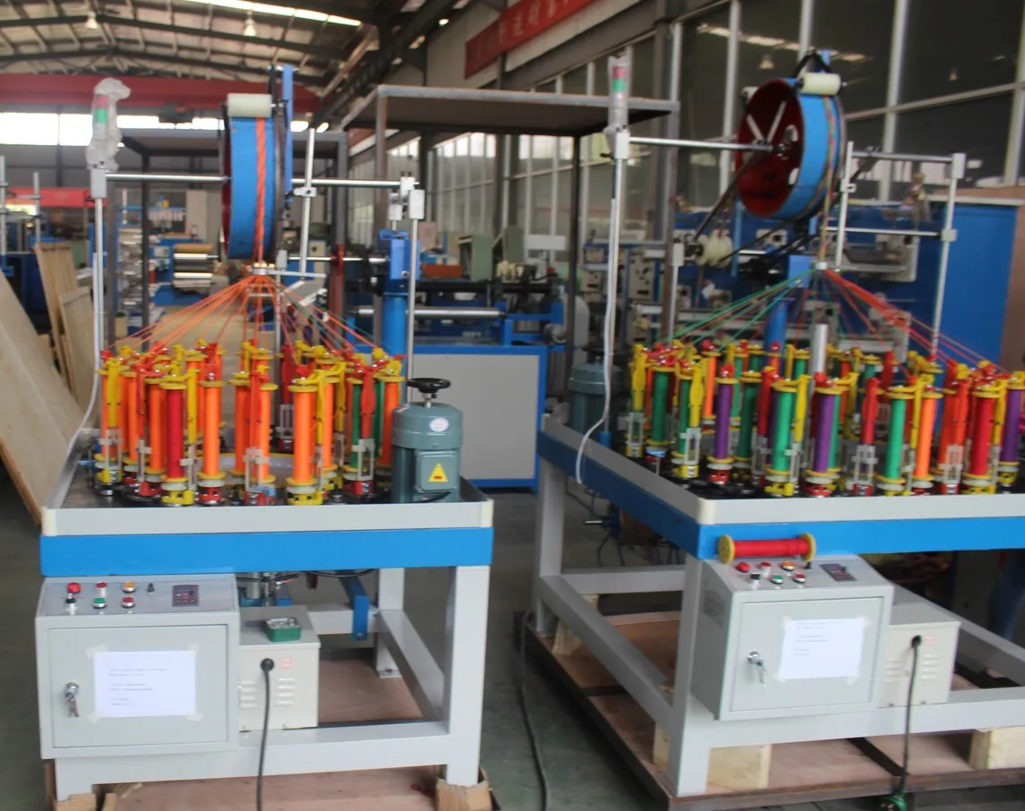 High Speed 16 32 48 Spindle Polyester Shoelace Draw String Cord Rope Braiding Machine