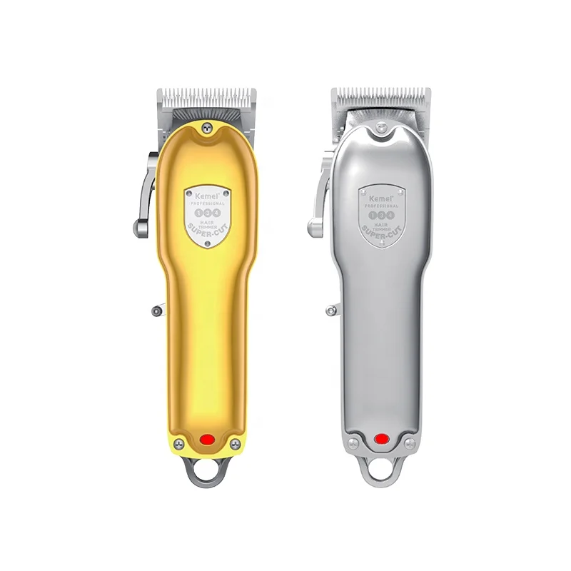 ماكينة قص الشعر القابلة لإعادة الشحن Kemei KM-134 ماكينة قص الشعر من الفولاذ المقاوم للصدأ ماكينة حلاقة اللحية الكهربائية