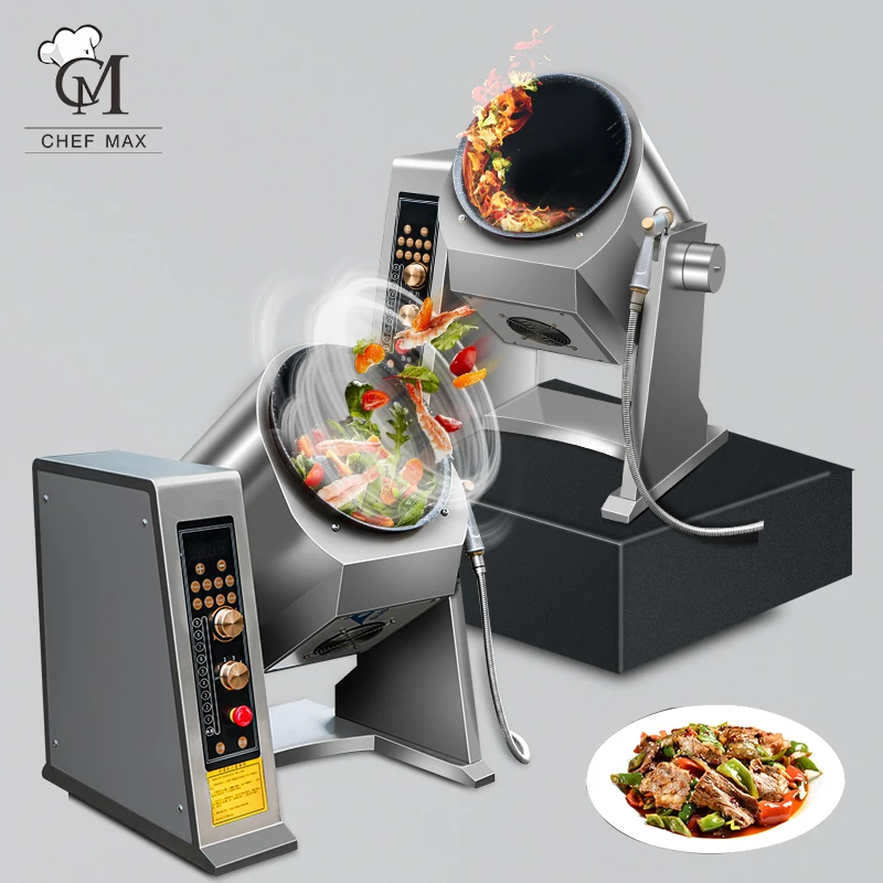 220V Commercial Electric Stir-Frying Drum Cooking Machine