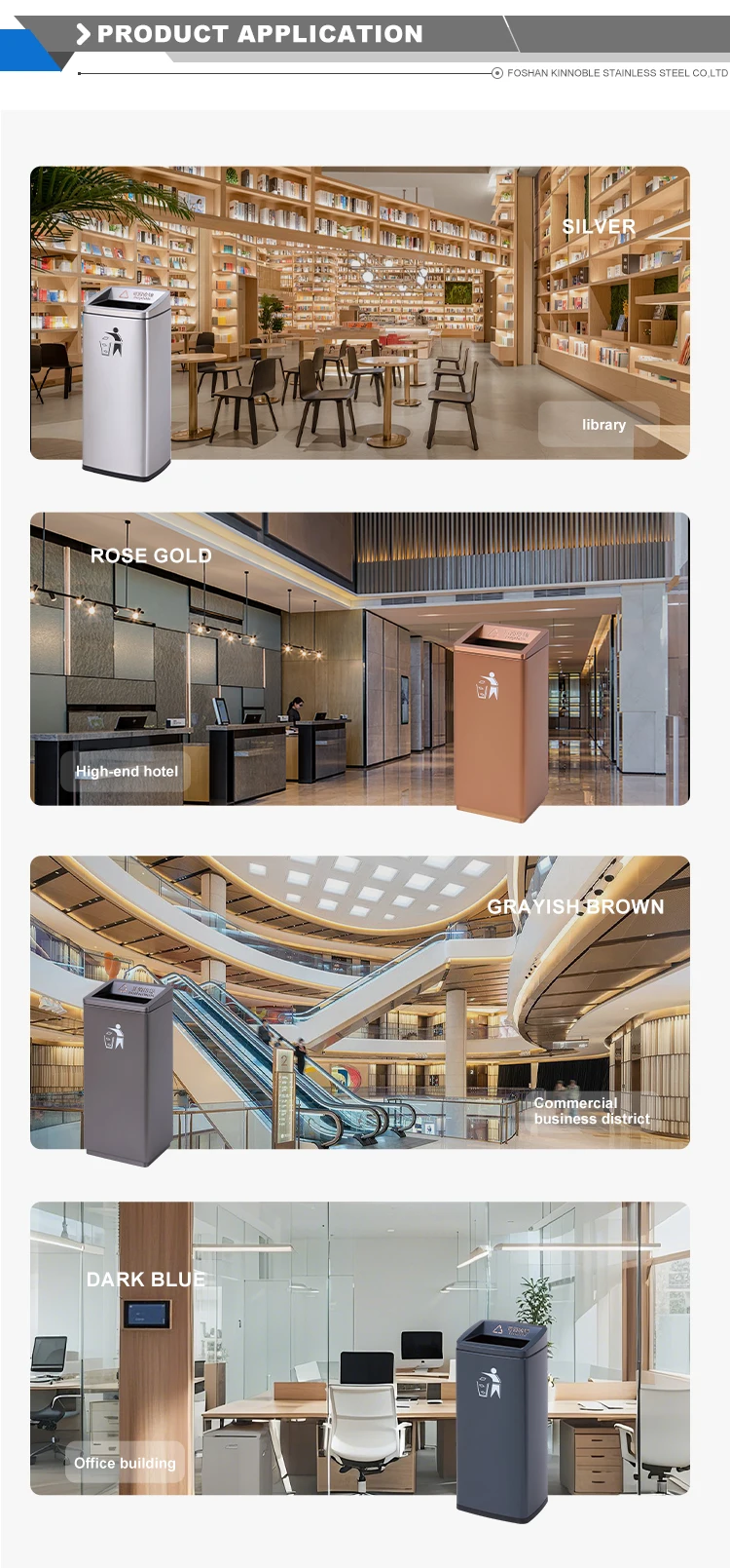 product commercial stainless steel lobby trash can without lid for hotel shopping mall office sales elevator entrance corridor-4