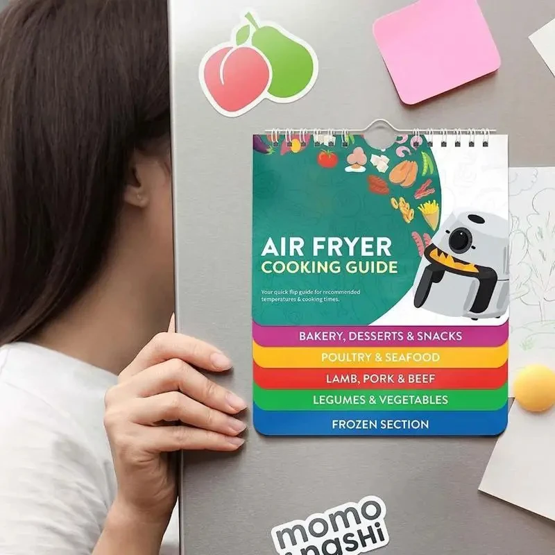 Air Fryer Cheat  Sheet Magnets Cooking Guide Booklet Keto Cheat Sheet Magnets Booklet Air Fryer Magnetic Cheat Sheet