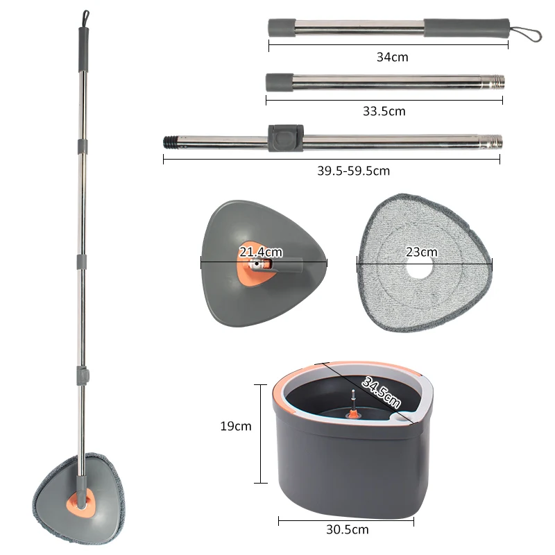 Чистящие средства швабра с самоотделяемой и грязной водяной шваброй ведром вращающейся