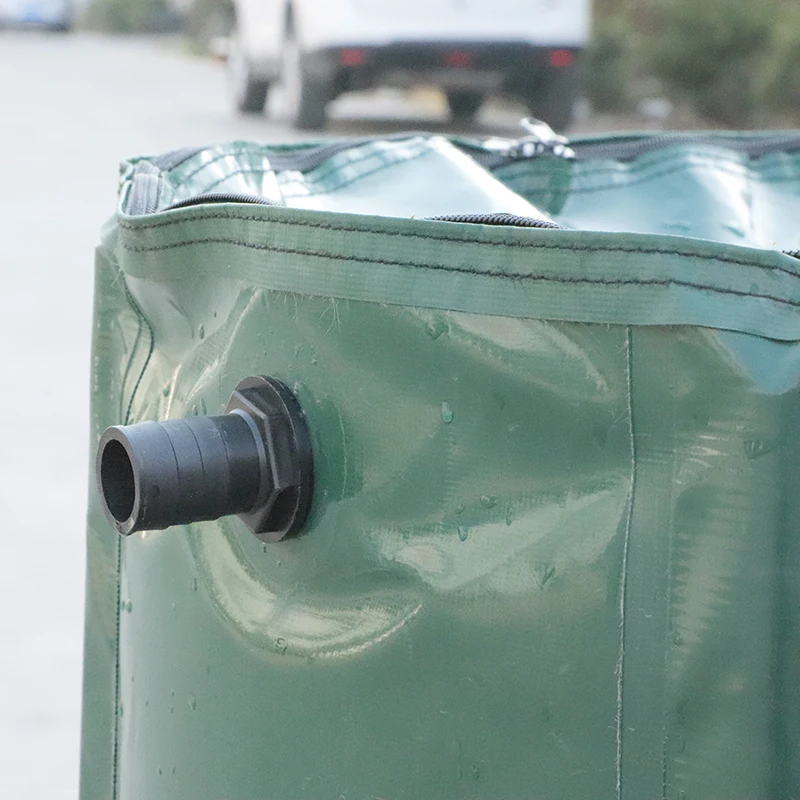 Factory Custom Rain Bucket Rain Water Collection Tank Outdoor Tarpaulin Plastic Water Storage Collapsible Rain Barrel for Sale