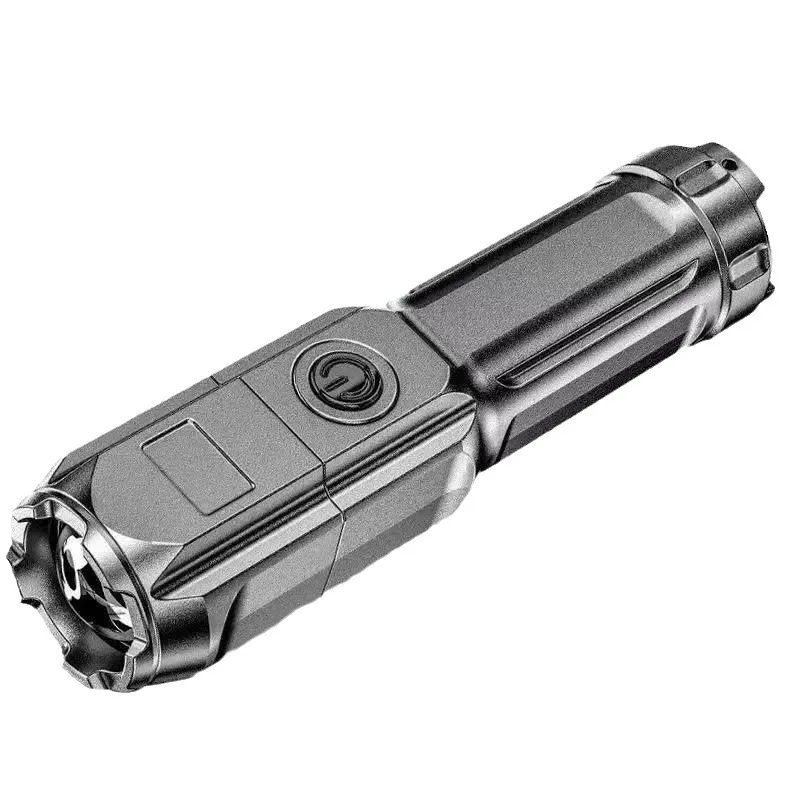 Strong Highlight USB Charging  Flashlight Work Light For Camping Long Range Zoom Small Portable Flashlight
