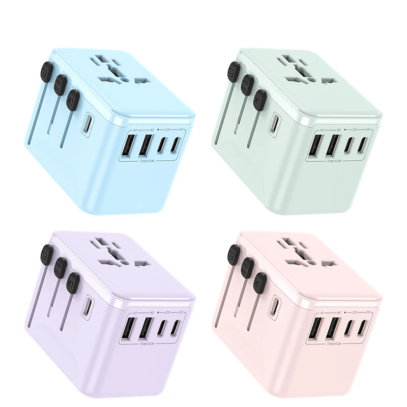 35w畅销书快速充电器通用旅行适配器电气多插座旅行插头适配器国际插头