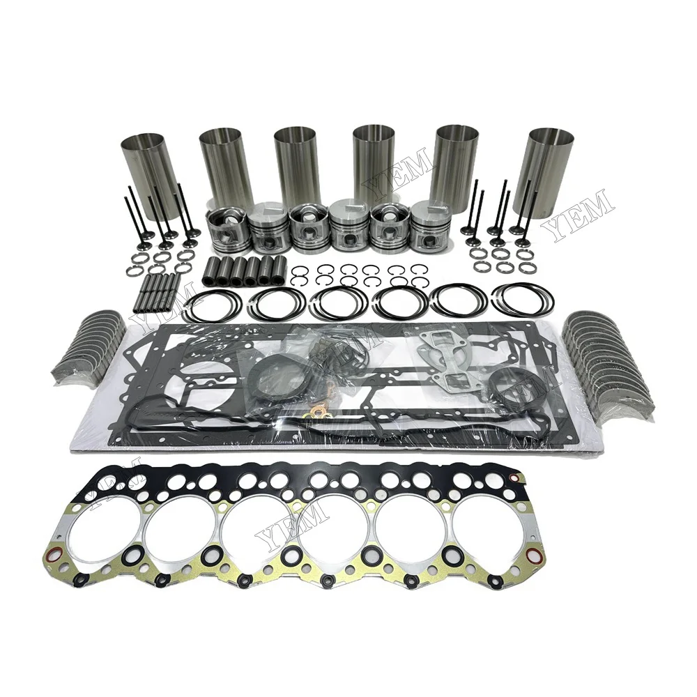 S6S 3046 Overhaul Rebuild Kit with Valve Kit Fits for Mitsubishi S6S S6S-DT S6S-DI Engine for CAT 3046 3406E Engine