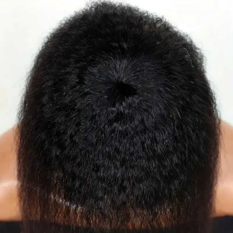 Verworrene, glatte Haarspangen, menschliches Haartopper mit Pony, Clip-in-Haarverlängerung, menschliches Haartopper, Haar für Frauen, natürliche Farbe_voghion.com