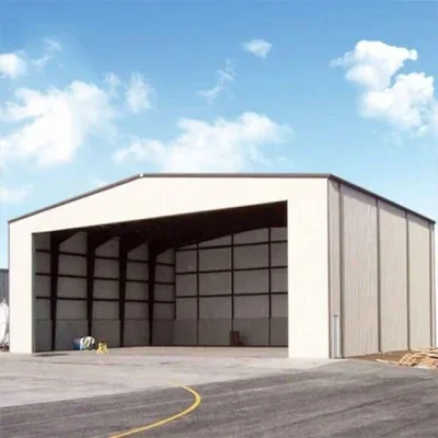 Low Cost Industrial-Style Prefabricated Steel Structure Hangar Sandwich Panel Workshop Warehouse