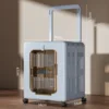 Large Capacity Breathable Pet Suitcase - Sky Blue
