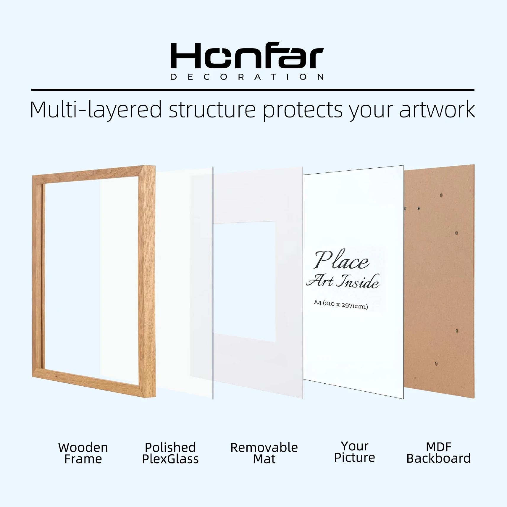 Factory Custom 11x14 Oak Solid  Wooden Frame A3 A4  Photo Picture Frame Wood  for Wall Hanging Table Stand
