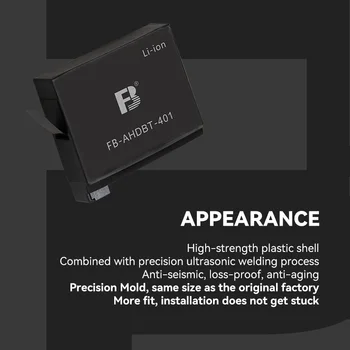 FB AHDBT-401 Lithium Ion Battery 1160mAh Sports Camera Battery for GoPro Mini Sport Camera Hero4 and Go Pro Ahdbt-401 detail image