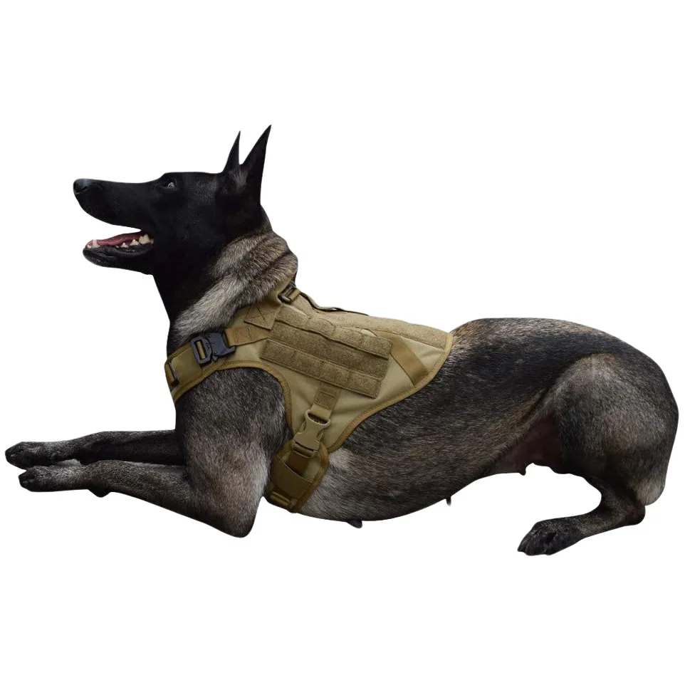 Durable 1000d Dog Training Harness Large Heavy Duty K9 Tactical No Pull