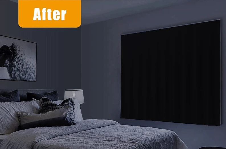 Portable Blackout Grid Curtains Cut To Size To Fit Any Window Black Out