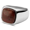 Natural carnelian stone Silver Ring