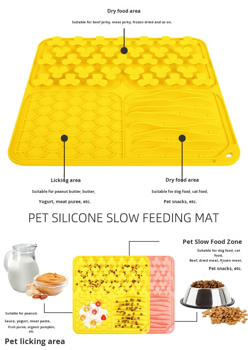 Silicone Dog Slow Eating Bowl with Suction Cup Anti Choking Licking Pad Food Grade Durable & Lightweight factory