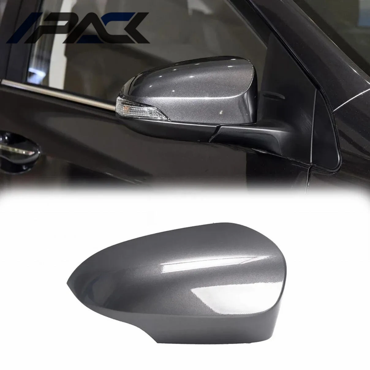 Goholy Door Mirror Cover For Toyota Highlander 2008-2013 - Pearl White Left Side Replacement Housing - View #6