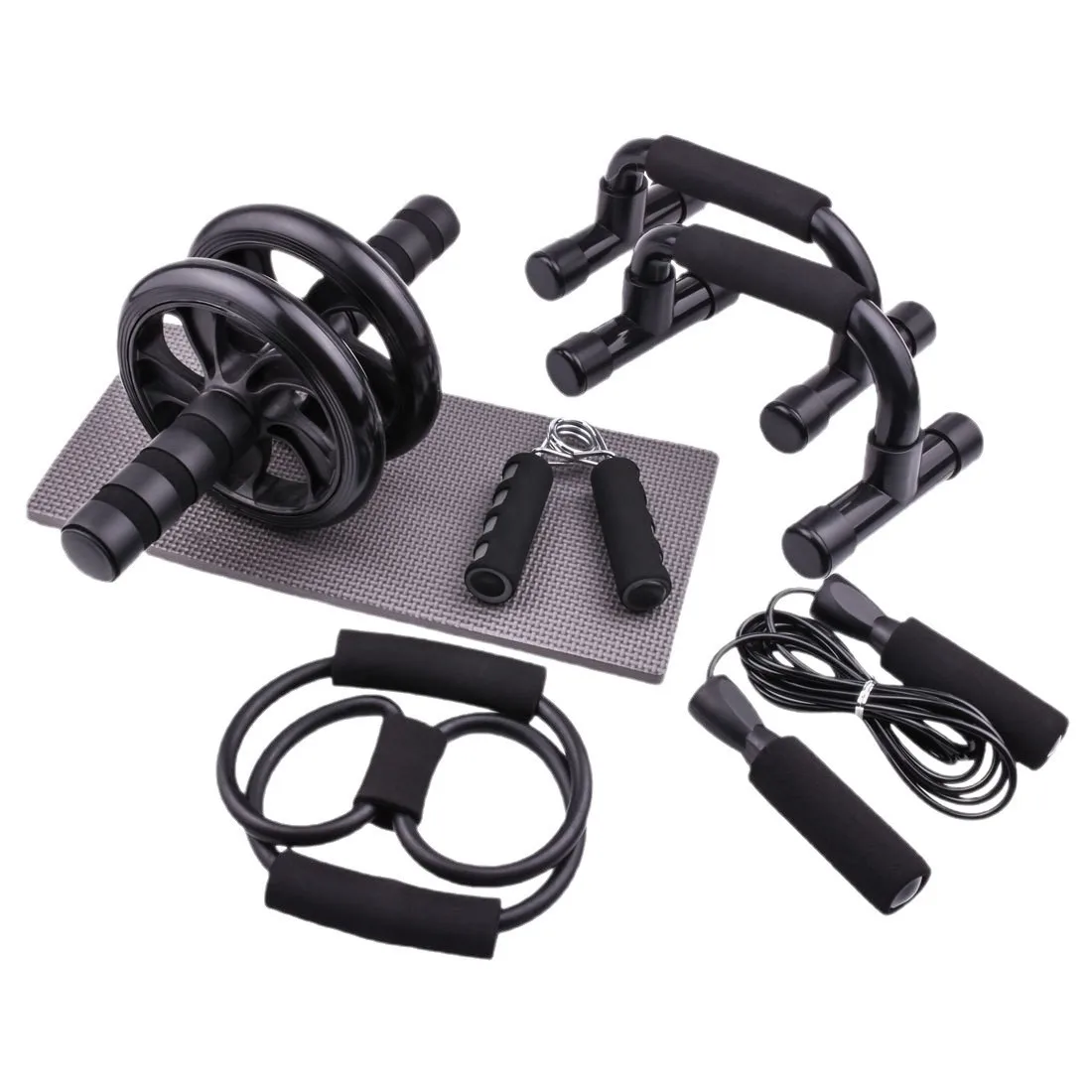 Home Multi-Function 7-in-1 PP & TPE Fitness Set with Multiple Color Options for Abdominal and Push-Up Training
