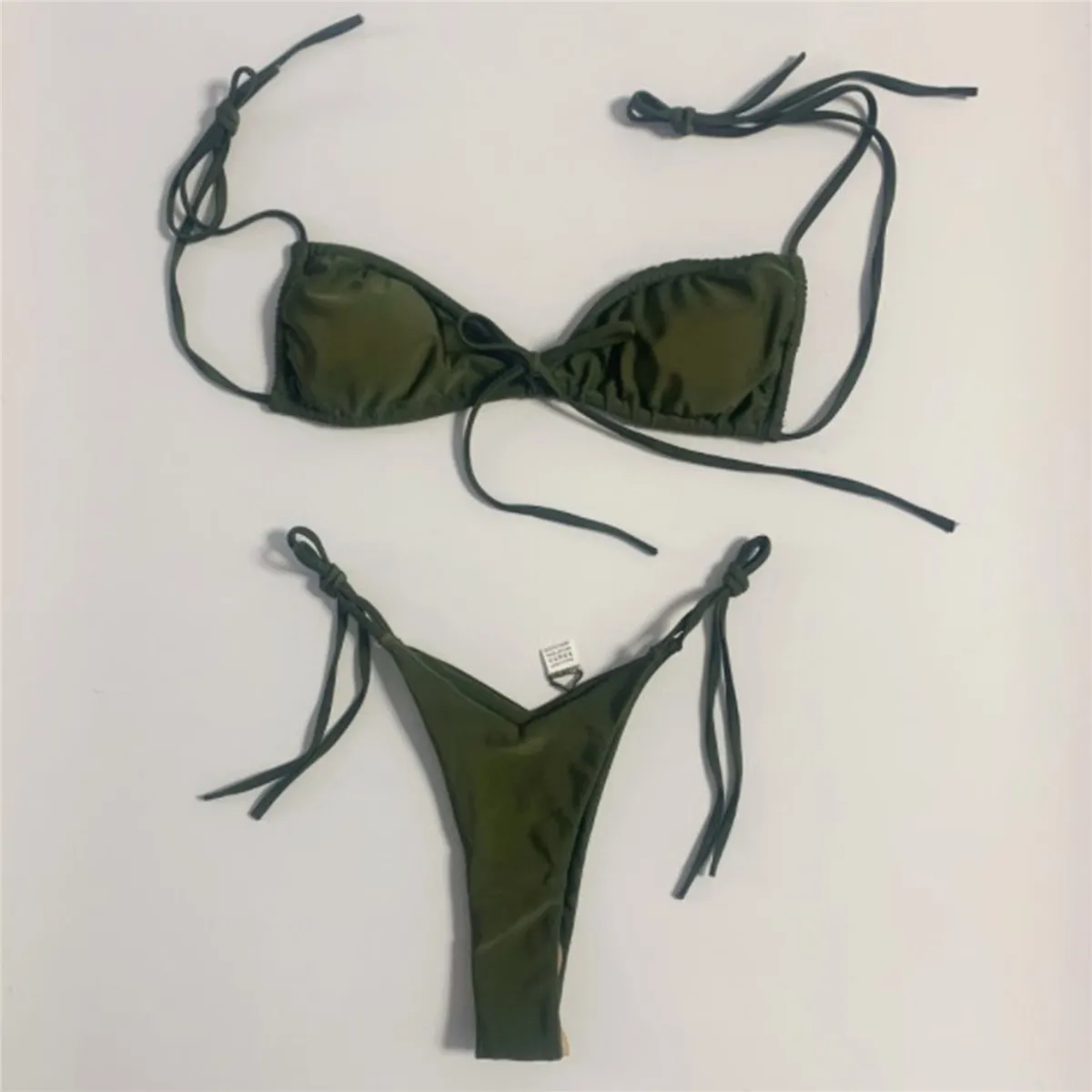 Womens Brazilian Sexy Push Up Micro Bikinis Set Ruched String Thong ...