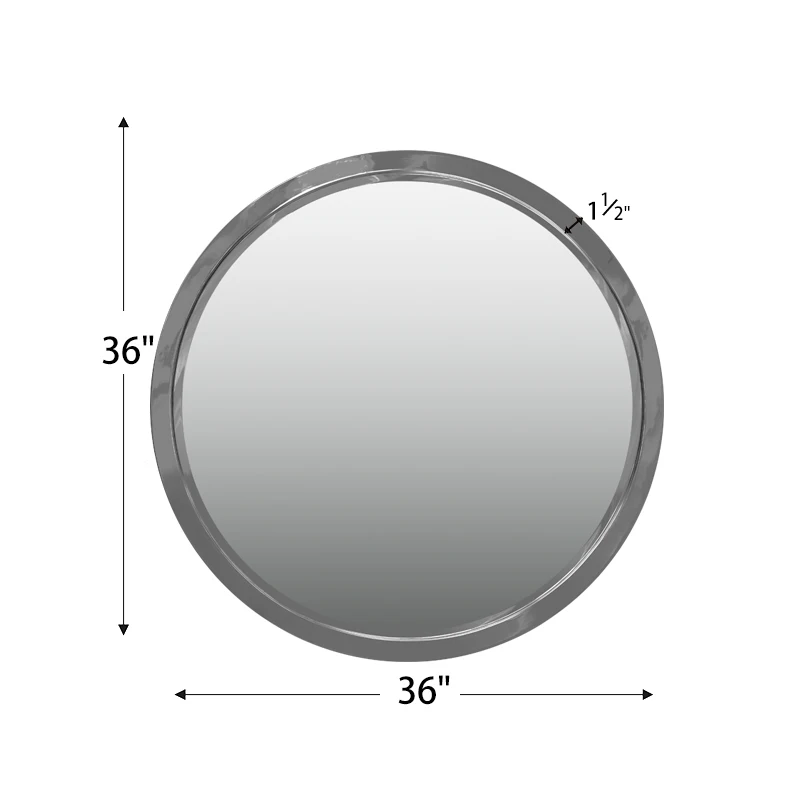 Wholesale Home Decor Gold Round Shape Wall Double Mirrors Drawer Metal Frame Decorative Wall Mirror